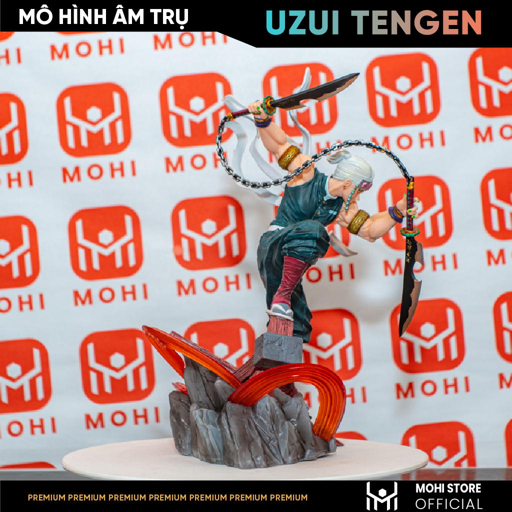 Mô Hình Uzui Tengen chiến đấu ver 2 cao 27cm - Full box - Kimetsu No Yaiba - Có Hộp Màu