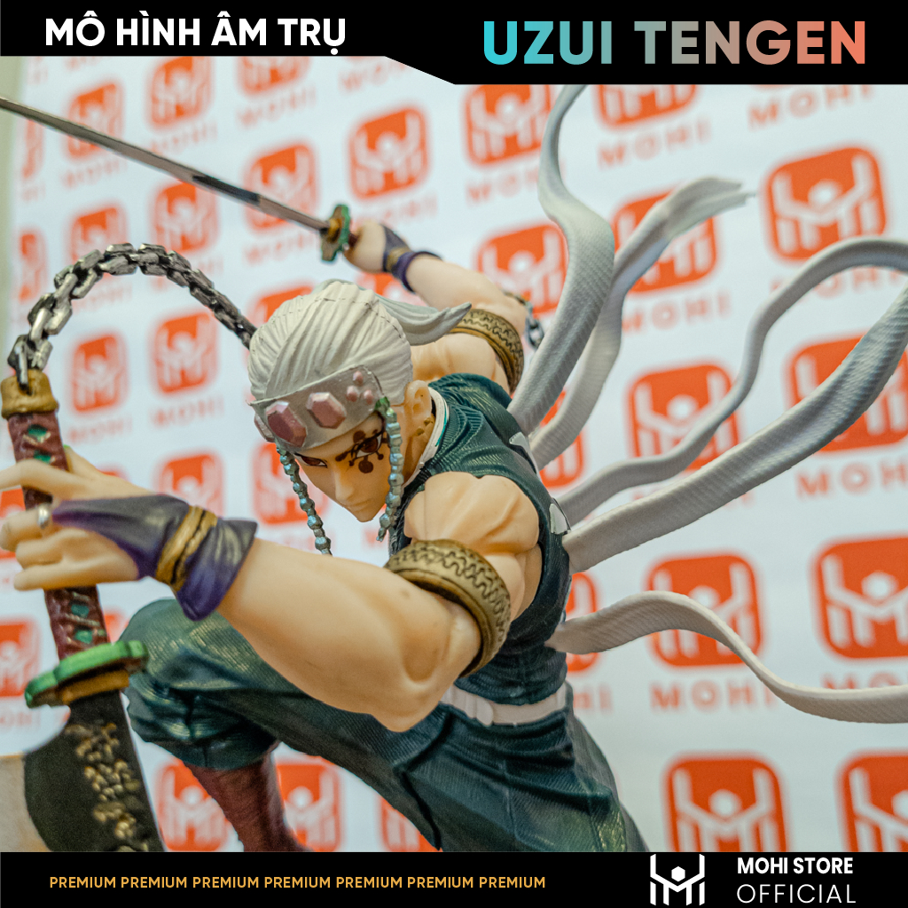 Mô Hình Uzui Tengen chiến đấu ver 2 cao 27cm - Full box - Kimetsu No Yaiba - Có Hộp Màu