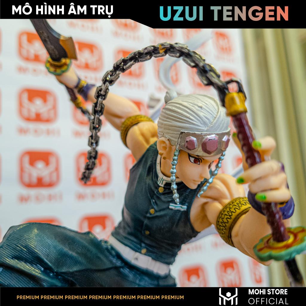 Mô Hình Uzui Tengen chiến đấu ver 2 cao 27cm - Full box - Kimetsu No Yaiba - Có Hộp Màu