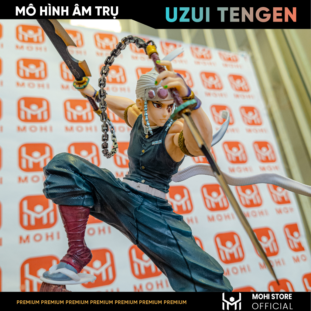 Mô Hình Uzui Tengen chiến đấu ver 2 cao 27cm - Full box - Kimetsu No Yaiba - Có Hộp Màu