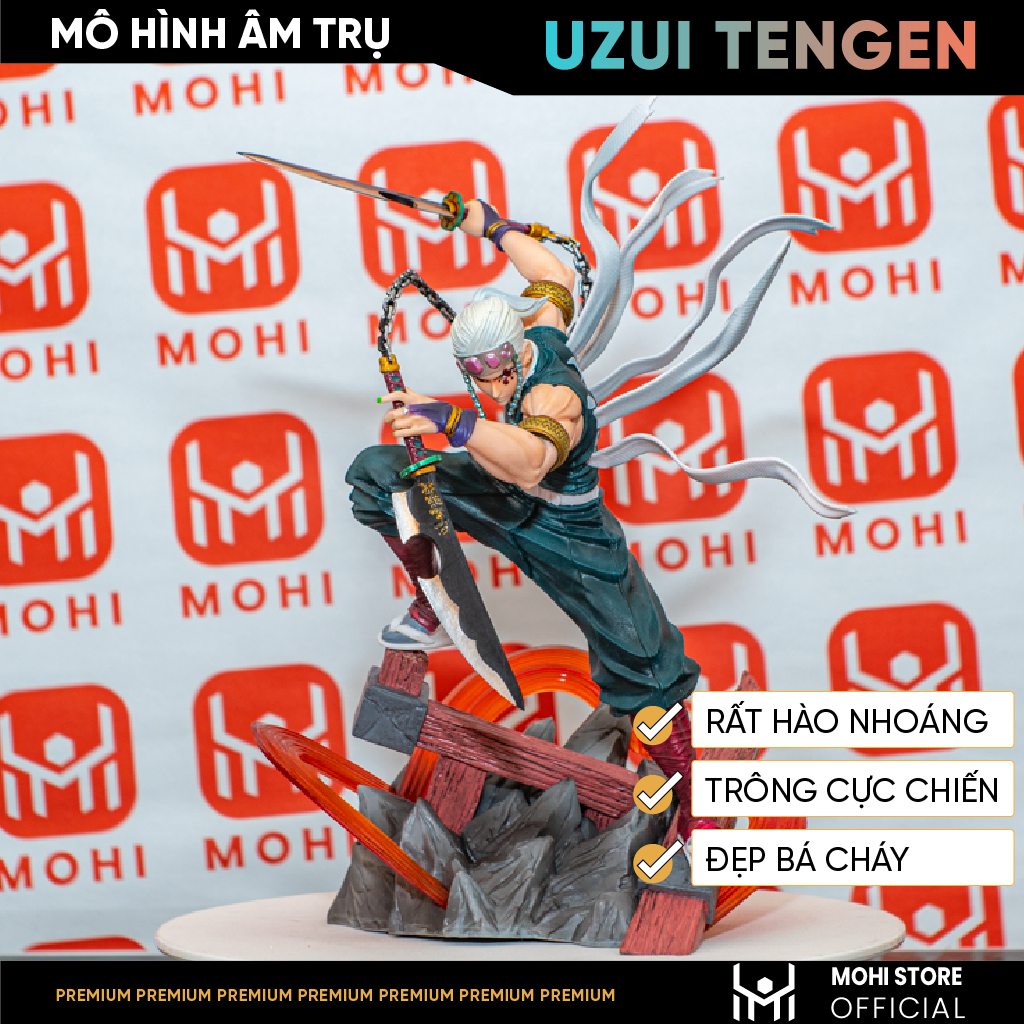 Mô Hình Uzui Tengen chiến đấu ver 2 cao 27cm - Full box - Kimetsu No Yaiba - Có Hộp Màu