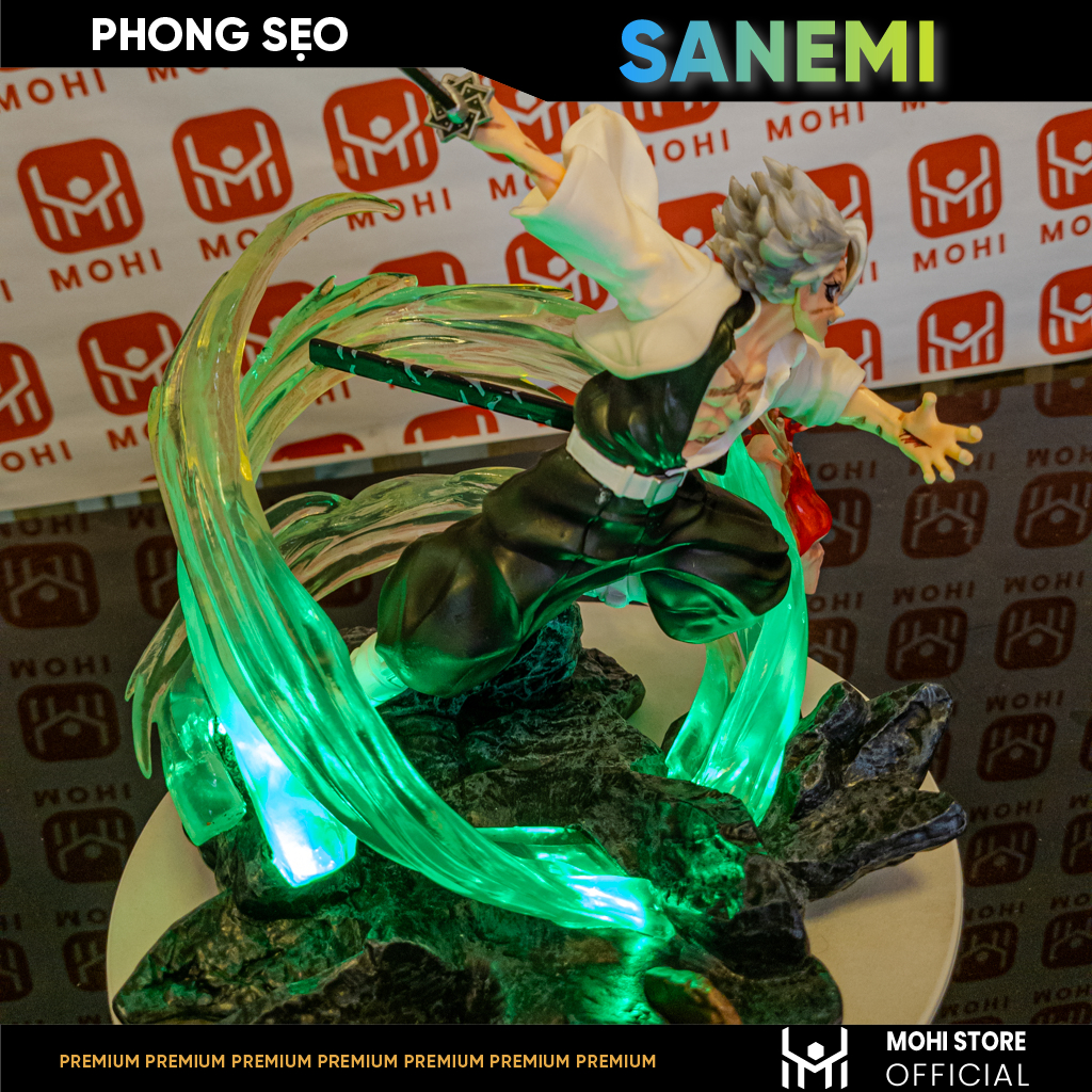 Mô Hình Phong Trụ Sanemi Shinazugawa chiến đấu có led siêu đẹp - Figure Thanh gươm diệt quỷ - Có Vỏ Hộp màu