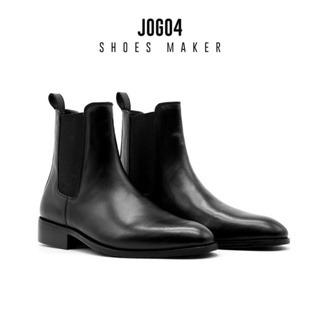 Giày Chelsea boots classic JOG04 - thiết kế mũi nhọn , đế phíp tăng chiều cao 3,5cm ( T1 )