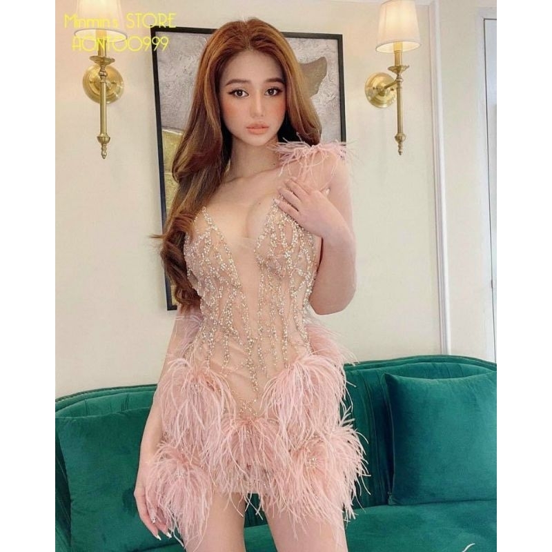 ĐẦM BODY DÍNH LÔNG CAO CẤP ( kèm ảnh thật )