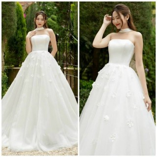 ĐẦM LƯỚI CÚP ĐÍNH HOA NỔI 3 D