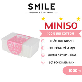 Bông tẩy trang Miniso Nhật 1000 miếng