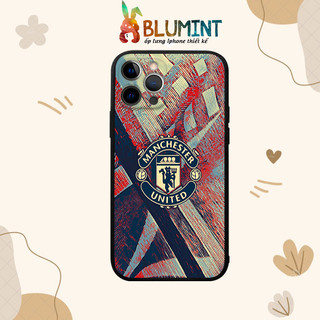 Ốp lưng iphone silicon chống bẩn đội bóng Manchester United in flag cho Ip 5 đến 11 12 Pro Max BLUMAN0062