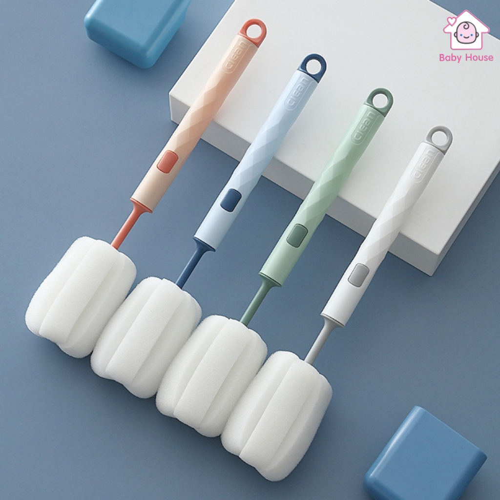 Cọ rửa bình sữa mút xốp cho bé, đầu mút xốp có thể thay thế (CB02)
