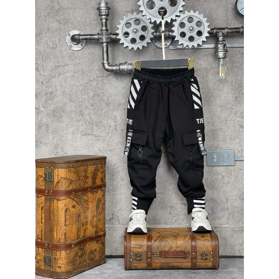 Quần dài jogger bé trai size đại chất umi hàn quốc túi hộp dây kéo cool ngầu sang trọng từ 20-40 kg happykids97.store