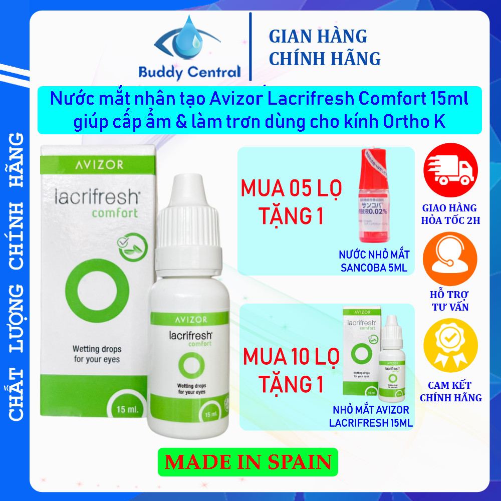 Nước nhỏ mắt nhân tạo Avizor Lacrifresh / Refresh Tears / Optive / Systane Ultra / Gericare - Buddy Central