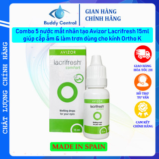 Combo 5 Nước nhỏ mắt Avizor Lacrifresh Comfort 15ml - Buddy Central