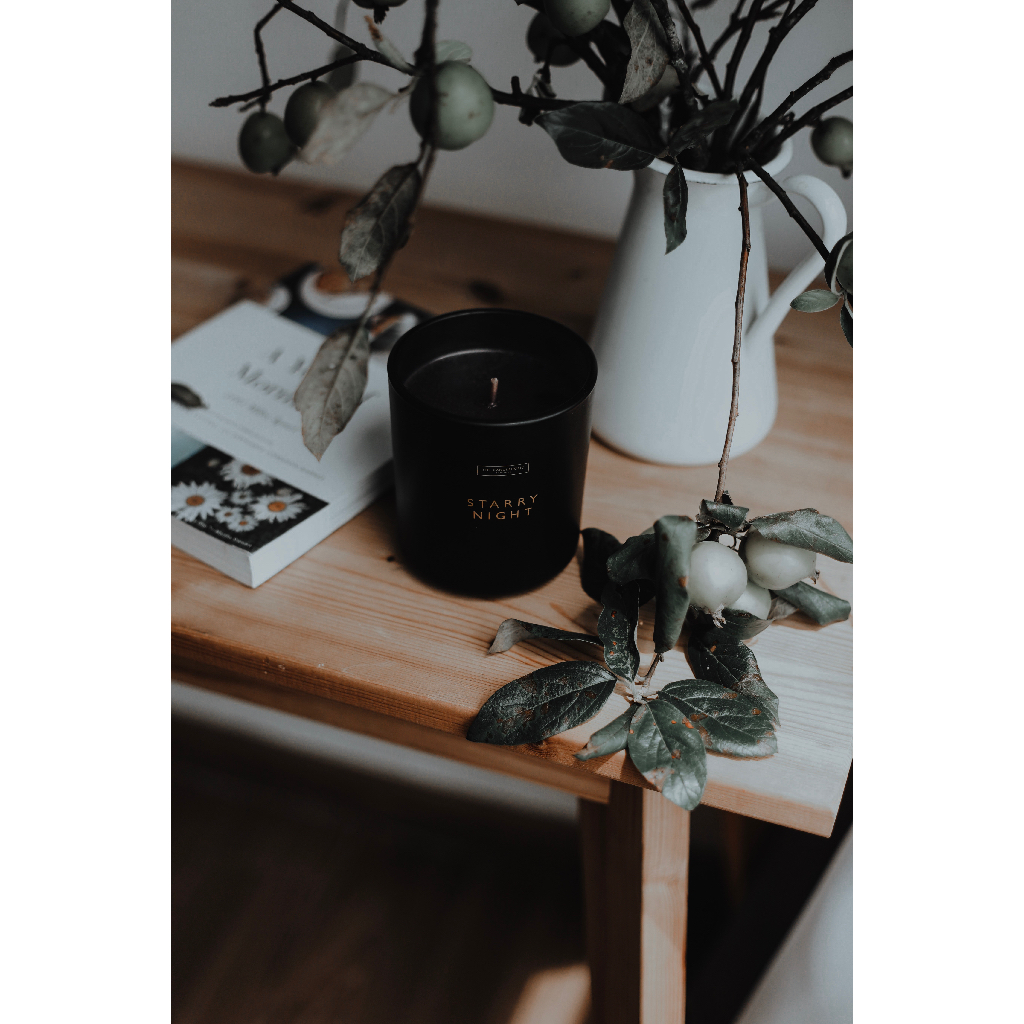 Nến thơm Starry Night The Candleholic 8.8oz hương hoa lan và gỗ cao cấp