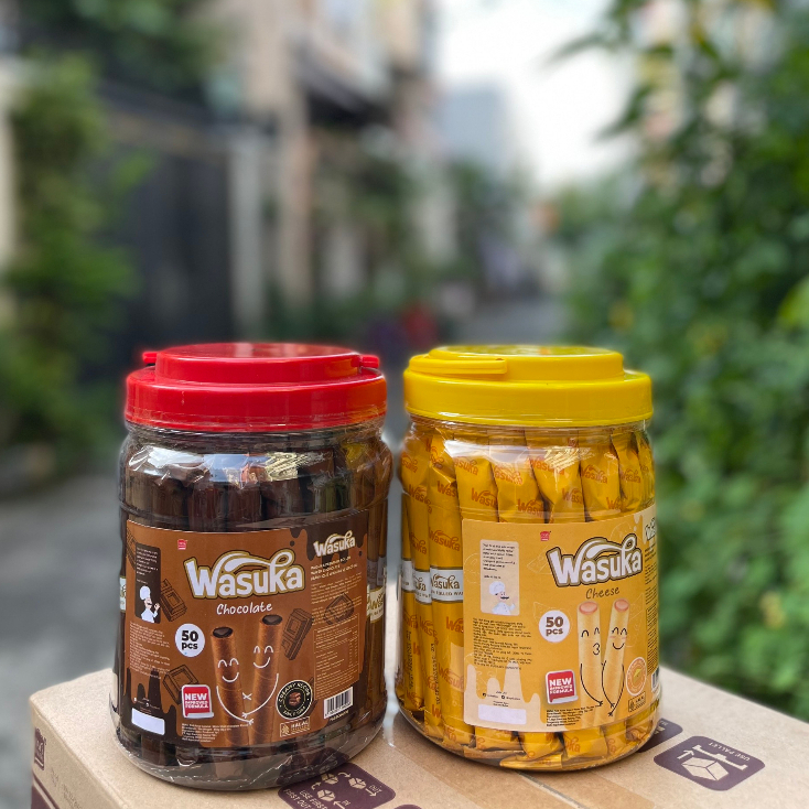 Bánh Quế Wasuka Premium Rolled Wafer Vị Chocolate