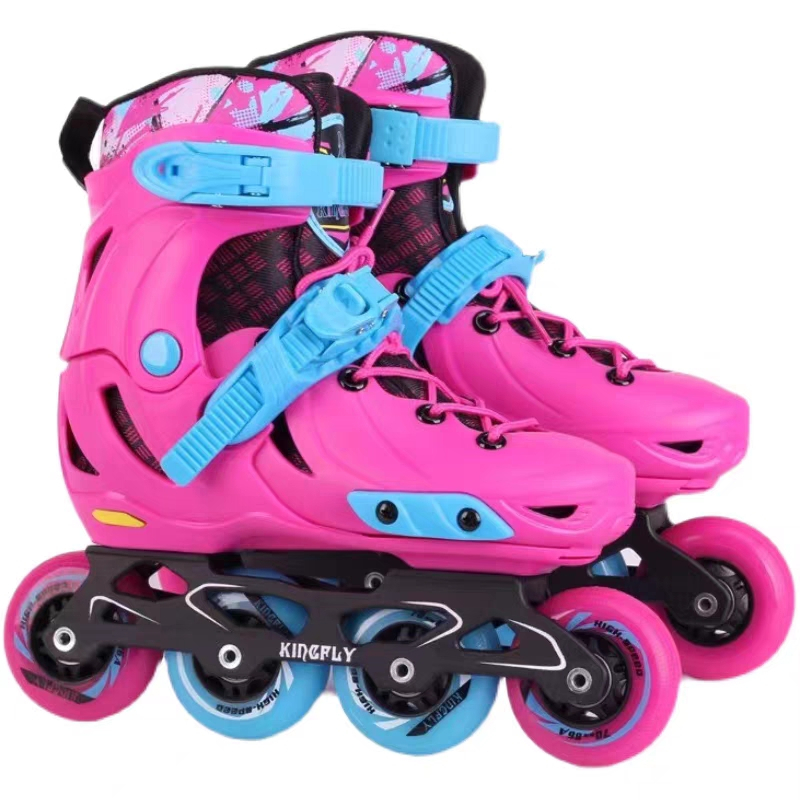 Giày Trượt Patin Trẻ Em KINGFLY W-198 Cao Cấp Cho Bé Màu Hồng Màu Xanh