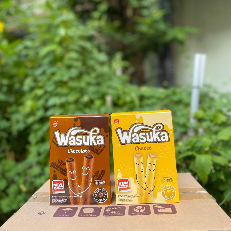 Bánh Quế Wasuka Premium Rolled Wafer Vị Chocolate, Phô Mai