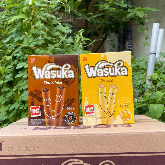 Bánh Quế Wasuka Premium Rolled Wafer Vị Chocolate, Phô Mai