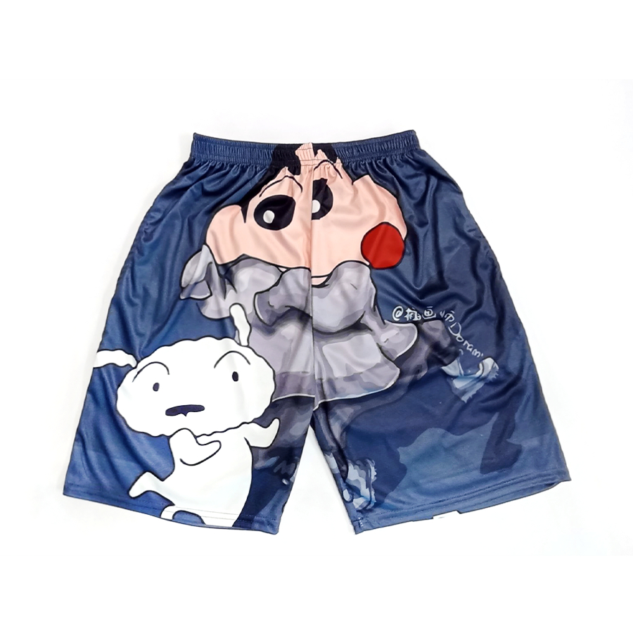 Quần đùi hoạt hình Cushine nhiều mẫu, quần short unisex phom rộng