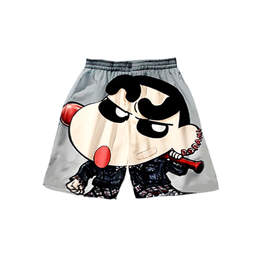 Quần đùi hoạt hình Cushine nhiều mẫu, quần short unisex phom rộng