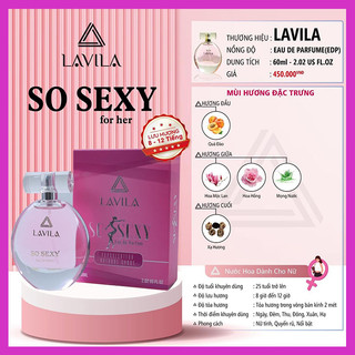Nước hoa nữ lavila so sexy 60ml + tặng 1 chai nước hoa so sexy 12ml