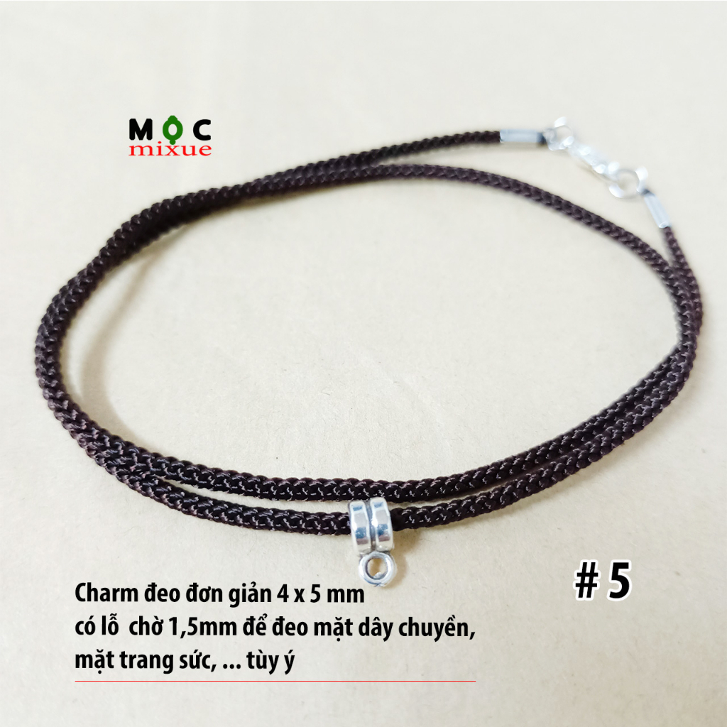 Dây dù đeo mặt phật hộ mệnh đeo mặt dây chuyền chất liệu dù cao cấp 2,1mm x 45cm Mộc mixue