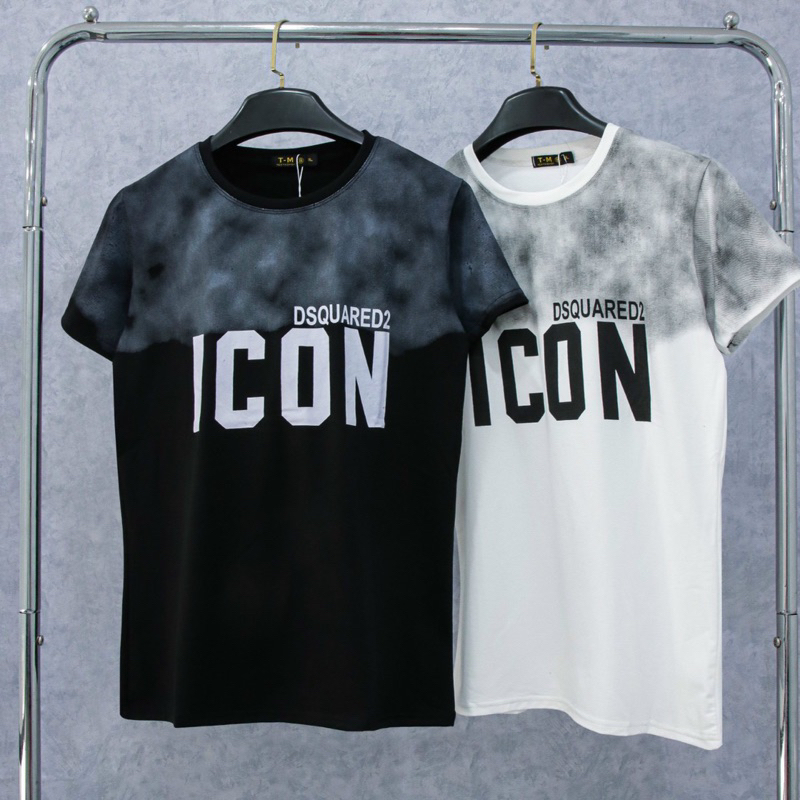 Áo Thun Cotton Nam Nữ Cọc Tay IN CHỮ LOANG KHÓI CTTN