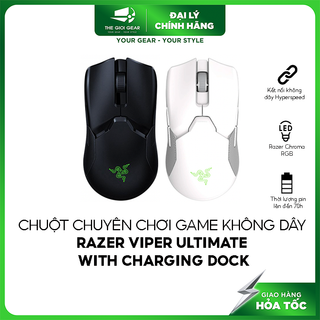 Chuột Chuyên Game không dây - Razer Viper Ultimate with Charging Dock - 2 Phiên Bản Màu - Hàng Chính Hãng