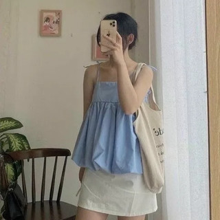 Áo hai dây bí phồng xinh baby xinh đẹp chào mi ao dby8