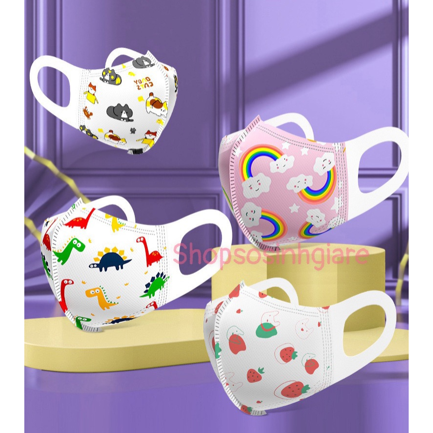 Set 10 khẩu trang kháng khuẩn dùng 1 lần tiện lợi cho bé