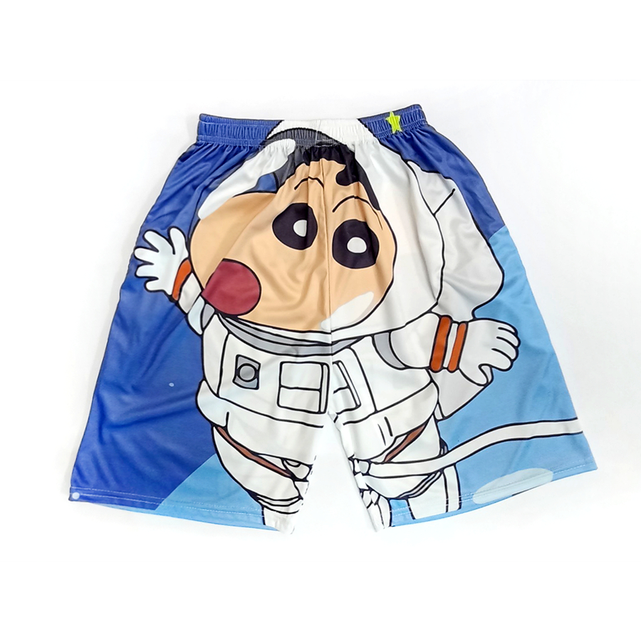 Quần đùi hoạt hình Cushine nhiều mẫu, quần short unisex phom rộng