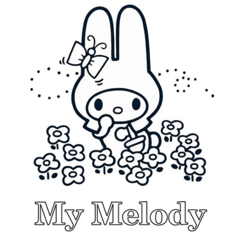 My Melody - Set 10 Tờ Tranh Tô Màu Kích Thước A4 A5 Dành Cho Màu Sáp, Màu Chì - TRANH TÔ MÀU COLOR LAND