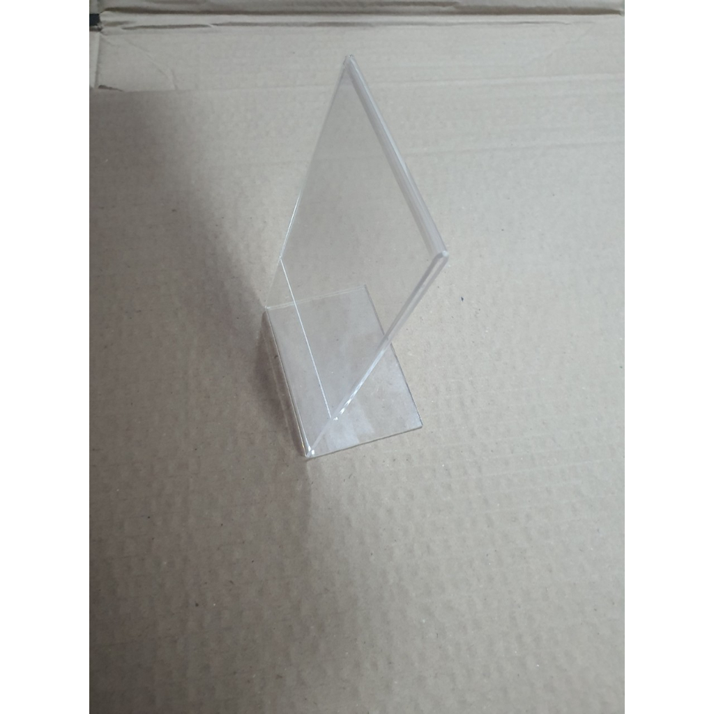 Menu mica chữ L mica, để bảng giá, thông tin sản phẩm