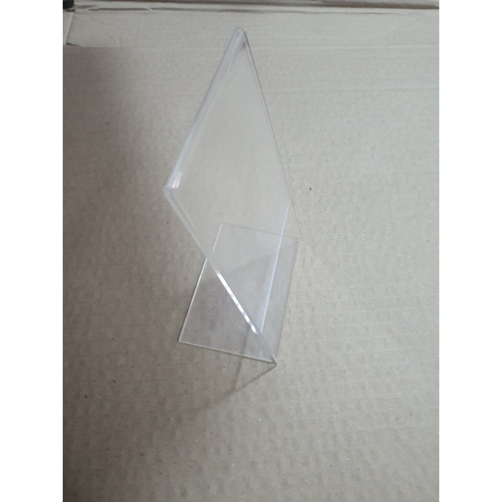 Menu mica chữ L mica, để bảng giá, thông tin sản phẩm