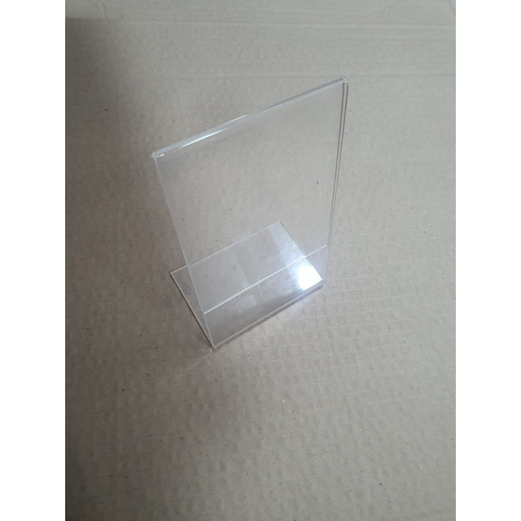 Menu mica chữ L mica, để bảng giá, thông tin sản phẩm