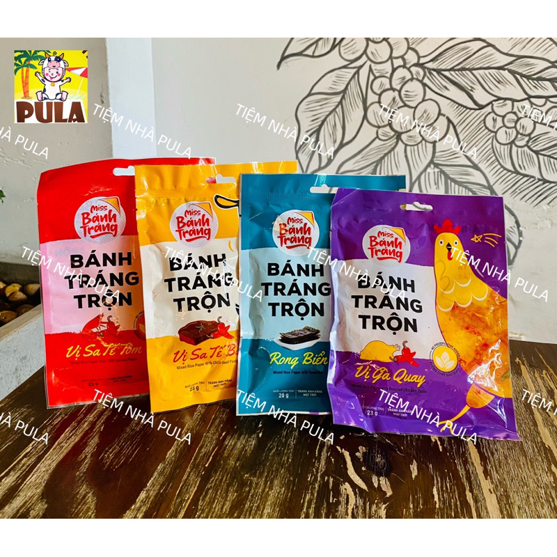BÁNH TRÁNG TRỘN VỊ RONG BIỂN/ PHÔ MAI/ GÀ QUAY/ SA TẾ BÒ/ SA TẾ TÔM 20-23GR VINASNACK