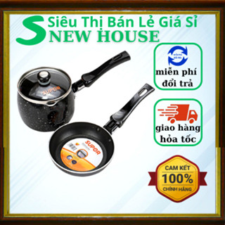 Bộ nồi chảo chống dính Supor Bobo Nồi 10cm chảo 12cm cho bé