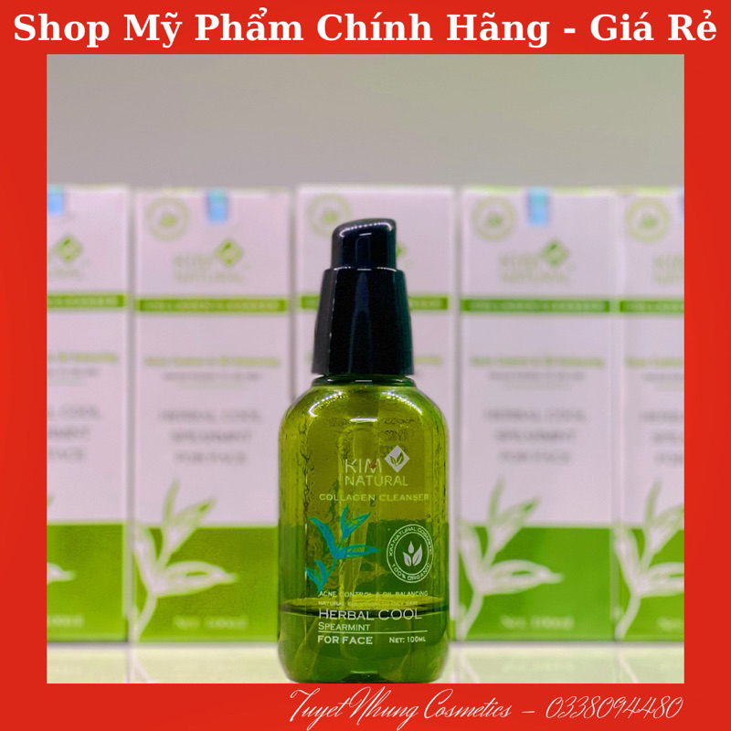 Sữa rửa mặt trà xanh Collagen mật ong Kim Natural