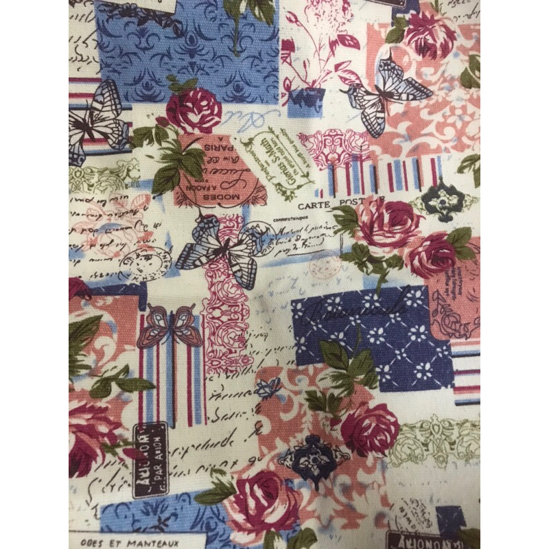 Vải bố, vải canvas các hình kute siêu xinh, vải dày may túi ví, balo rút