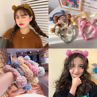 Bờm tóc lông cừu tai gấu, băng đô cài tóc gấu siêu cute đáng yêu