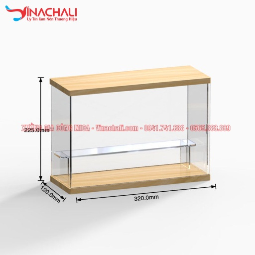 Hộp Mica Trưng Bày Mô Hình Anime, Lego, Xe Mô Hình, Đồ Chơi Trong Suốt - Đế Gỗ - Nhiều Tầng - Tặng Kèm LED Trang Trí