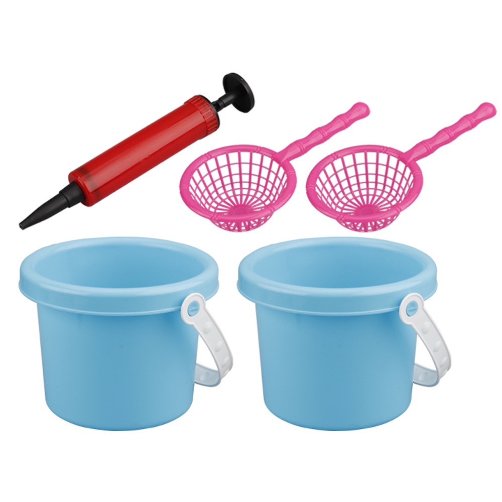 Bộ đồ chơi câu cá gồm phao, cần câu, cá, xô - chậu đầy đủ