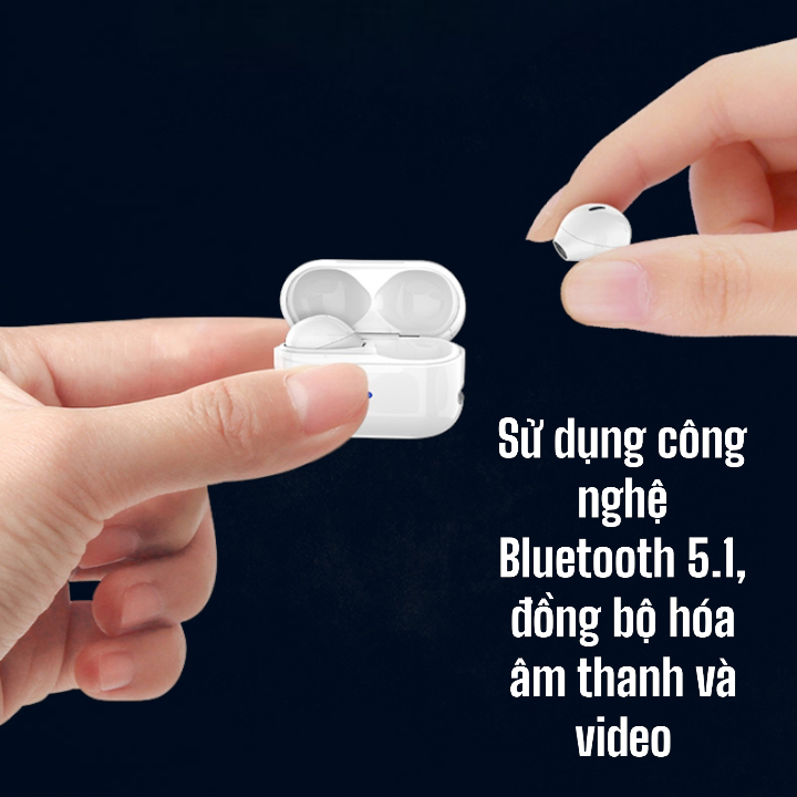 Tai nghe mini Pro X6 bluetooth 5.1 + EDR mẫu mới pin trâu, chống ồn, kèm mic đàm thoại to rõ