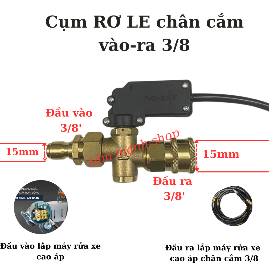 Rơ le tự ngắt máy rửa xe cao áp, máy rửa xe dây đai