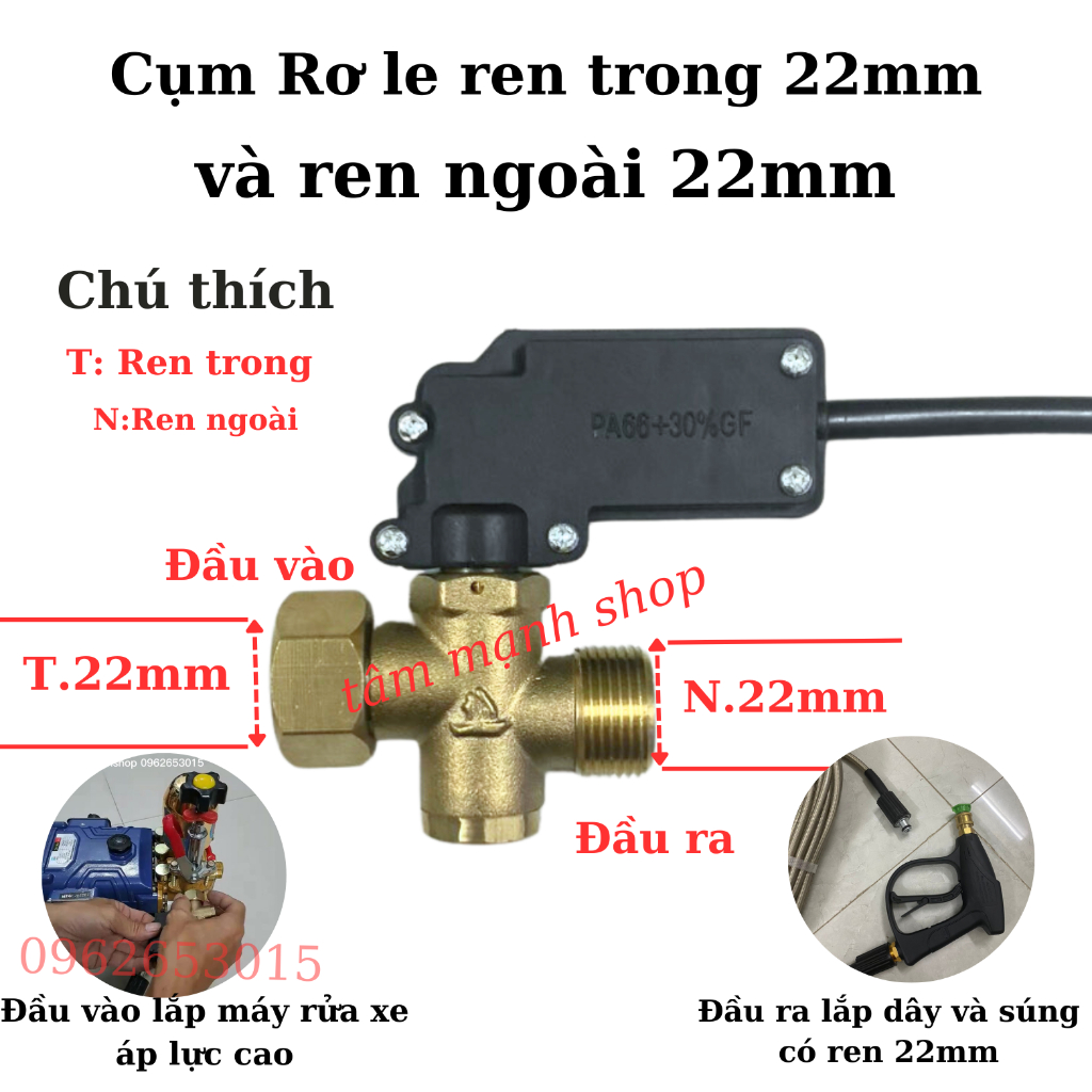 Rơ le tự ngắt máy rửa xe cao áp, máy rửa xe dây đai