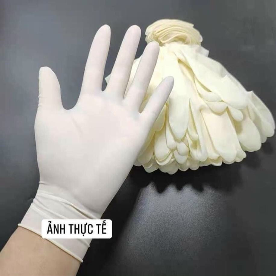 Bao tay y tế vglove có bột, găng tay y tế, găng tay cao su y tế hàng chính hãng chuyên dùng cho y tế, spa , thẩm mỹ việ