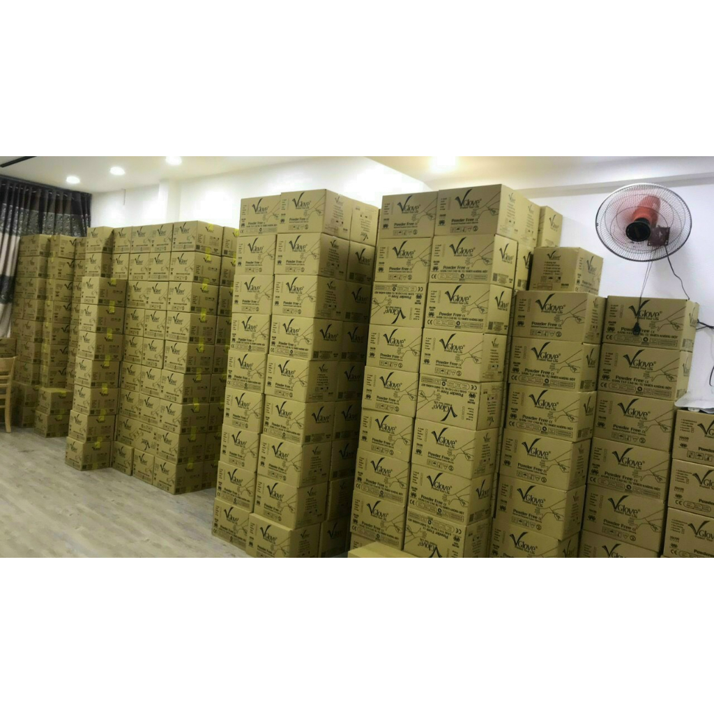 Bao tay y tế vglove có bột, găng tay y tế, găng tay cao su y tế hàng chính hãng chuyên dùng cho y tế, spa , thẩm mỹ việ