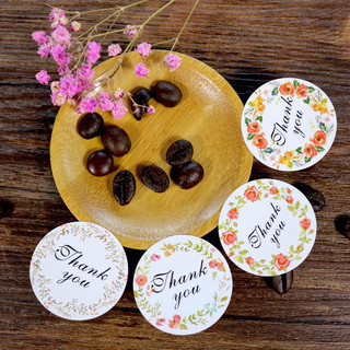 12 sticker dán Thank you khổ 3.5cm