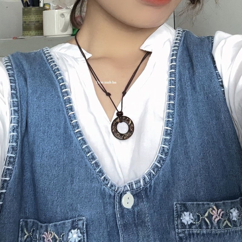 Dây chuyền phong cách vintage khoen tròn 1 | Tiệm xanh láa