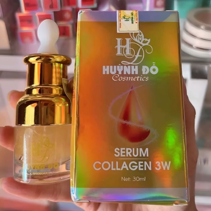 Serum Collagen 3W Huỳnh Đỗ 30ML Căng Bóng, Trắng Sáng, Trẻ Hoá, Se Khít Lỗ Chân Lông