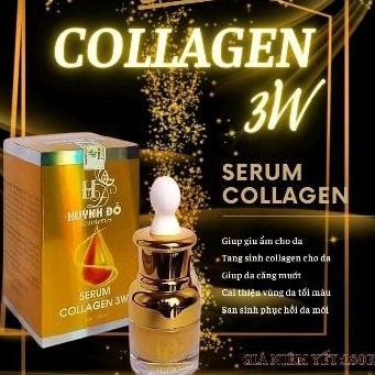 Serum Collagen 3W Huỳnh Đỗ 30ML Căng Bóng, Trắng Sáng, Trẻ Hoá, Se Khít Lỗ Chân Lông