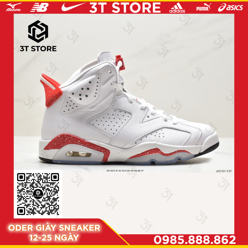 GIÀY SNEAKER MÃ SẢN PHẨM: CT8529-162_Nike Air Jordan 6 Retro"Red Oreo"_FULL BOX_FREE SHIP